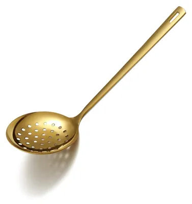 Schaumlöffel aus Edelstahl, gold, spülmaschinenfest, 1 Stück