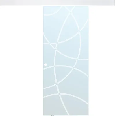 Produktbild von HEIDI Wandschiebetür - H 205 × B 83 cm - gehärtetes Glas