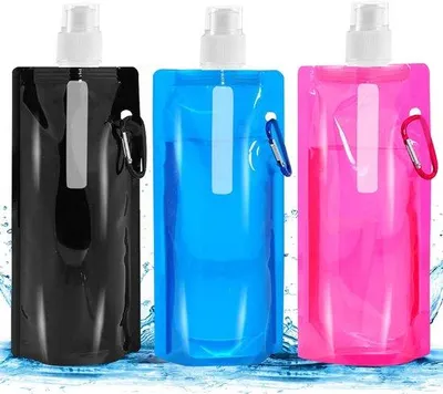 Obrázok produktu pre Skladacie 500 ml flexibilné fľaše na pitie, balenie po 3 kusoch, unisex, pre dospelých