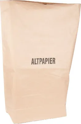 Produktbild von Franz Mensch Abfallsäcke aus Papier, braun, 80 l, 55 x 85 x 20 cm, Aufdruck "Altpapier", 25 Stück
