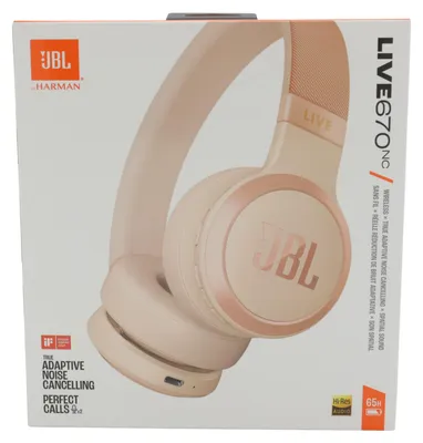 Produktbild von JBL Live 670 NC Bluetooth On-Ear-Kopfhörer mit Noise-Cancelling, Sandstein