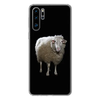Produktbild von MuchoWow® Handyhülle Schutzhülle Hülle für Huawei P30 Pro Schafe - Nutztiere - Schwarz Silikon Softcase Handy Hülle - Schutzdeckel