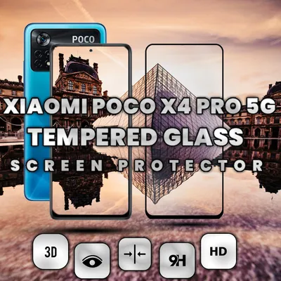 Produktbild von 1-Pack Xiaomi POCO X4 Pro Displayschutzfolie - Gehärtetes Glas 9H - Super Qualität 3D
