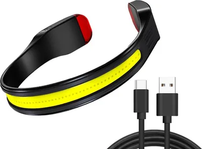 Image de Bailong 08352 Lampe frontale LED COB, IPX6, 350lm, noir