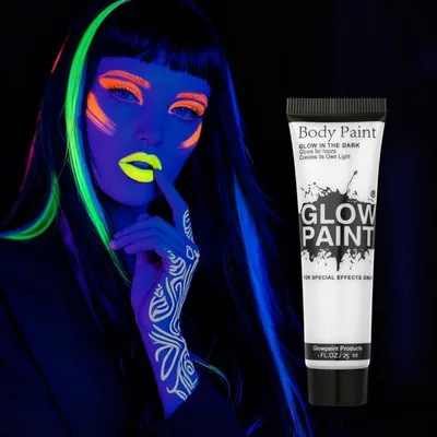 Produktbild von UV Bodypainting 25ml, neon, fluoreszierend Weiß
