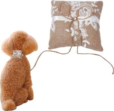 Produktbild von Ringhalter in Form eines eleganten Hundes – Ringkissen – Hochzeit – Schmuckhalter – Mehrfarbig – Geeignet für Hunde