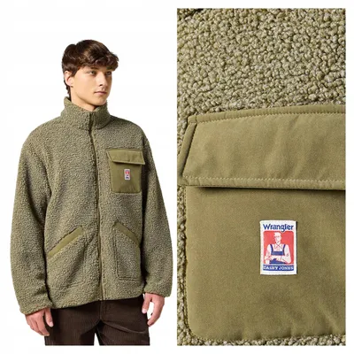 Immagine prodotto di Wrangler | Giacca invernale Casey in shearling (Pelliccia sintetica) da uomo, calda e casual, taglia S