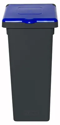 Obrázok produktu pre Plafor – Odpadkový kôš s vekom 75 l – Recyklácia – Modrý
