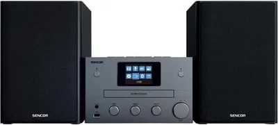 Immagine prodotto di Microsistema SENCOR SMC 5700WDB, display da 2,8", potenza massima 100 W, riproduzione CD(-R/-RW)/MP3, radio Internet WiFi, sintonizzatori DAB+, FM PLL, RDS, Bluetooth
