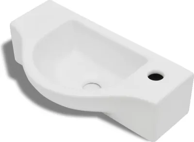 Produktbild von Keramik Waschbecken mit Hahnloch weiß