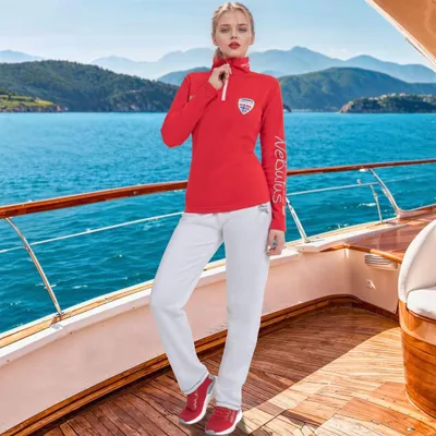 Produktbild von Nebulus Fleecepullover SKANDINAVIA Damen, warmer Fleecepullover, Pulli aus Fleece mit Half Zip Reißverschluss, Q1004 - Damen, rot, L/40