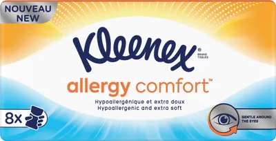 Produktbild von Kleenex Allergy Comfort Tissues 8 Packungen à 9 Stück