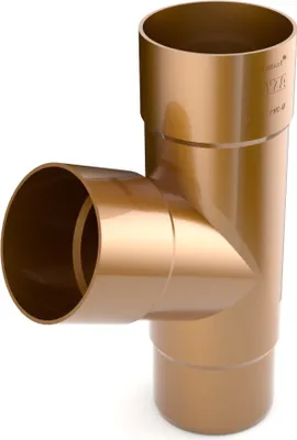 Obrázok produktu pre BRYZA Plastová odbočka z potrubia Ø 90 mm, meď RAL na objednávku