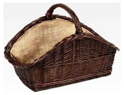 Produktbild von Kaminholzkorb aus Weide mit Jute