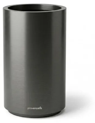 Produktbild von Blumenkübel Edelstahl Provencelia METROPOLE, winterfest, Schwarz matt, Ø40 x H70 cm, 87 l