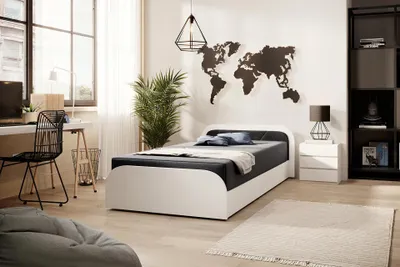 Obrázek produktu pro Dětská postel 80x190 SNUGORIA 1 - tmavě šedá / pravé provedení