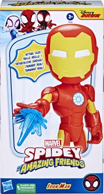 Immagine prodotto di Spidey e i suoi fantastici amici, figura oversize di Iron Man da 9 pollici