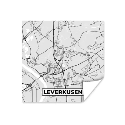 Produktbild von MuchoWow® Poster Deutschland - Karte - Stadtplan - Leverkusen 75x75 cm - Wand Dekoration