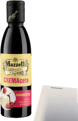 Produktbild von Mazzetti CREMAceto Balsamico Himbeere (250ml Flasche) + usy Block