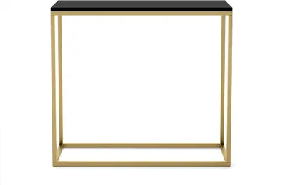 Produktbild von BETTSO Konsole für Flur elegante Schminktisch WELL 80cm Schwarz mit Goldbeinen