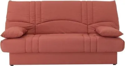 Image de Canapé Convertible Clic Clac, 3 Places, Tissu Terracotta, 190 x 92 cm, Coffre de Rangement, Déhoussable