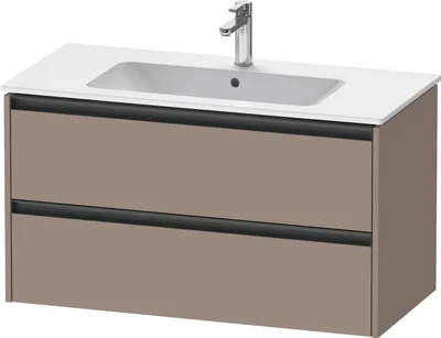 Produktbild von Duravit Ketho.2 Wastafelonderkast 101x48x55 cm Mat Basalt