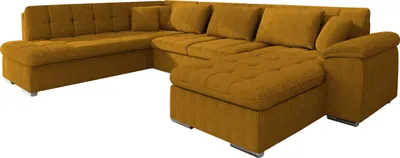 Produktbild von MIRJAN24 Ecksofa Niko Cord, Polsterecke mit Schlaffunktion, Sofa, Polstergarnitur (Farbe: Poso 1, Seite: Rechts)