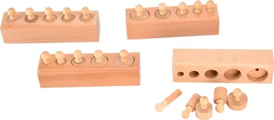 Produktbild von Noppenzylindersockel Holzpädagogikzylinder Leiterblöcke Spielzeug für die frühkindliche Entwicklung von Kleinkindern Ohye Home