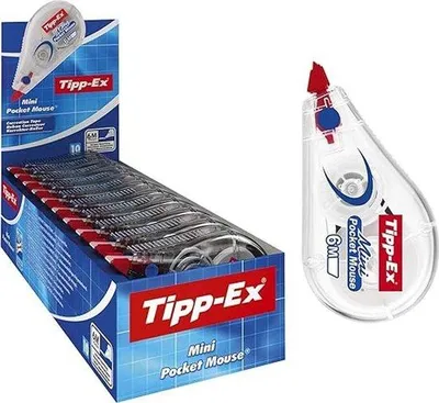 Produktbild von Famanu Korrekturroller Mini Pocket Mouse - Weiß, 10er-Pack
