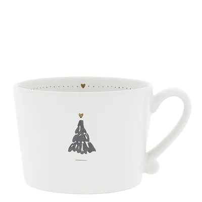 Produktbild von Tasse, Becher CHRISTMAS TREE weiß schwarz für 270ml Keramik Bastion Collections
