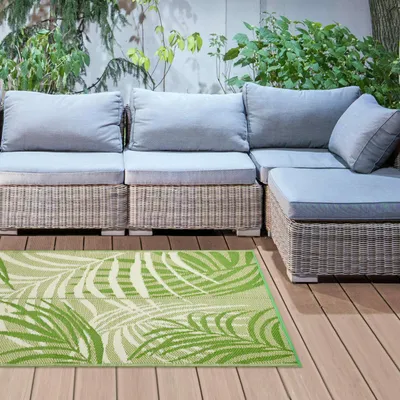 Produktbild von Outdoor Teppich DSCHUNGELBLÄTTER, beidseitig verwendbar 241 cm