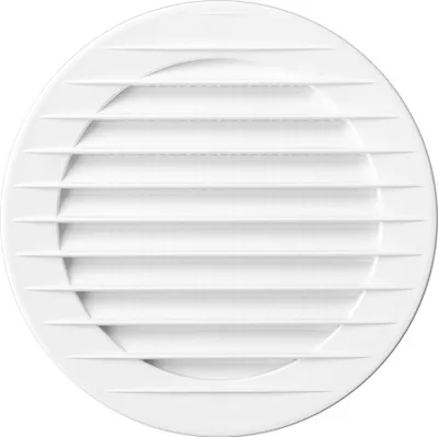 Image de Grille Aération Ronde Abs Blanche Ventilation Encastrée Avec Moustiquaire - Edm