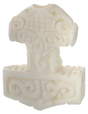 Productafbeelding van Haaraccessoire, baardparel, Mjölas-Thorhammer met gezicht, botten, krullenparel, artikelnummer 6438