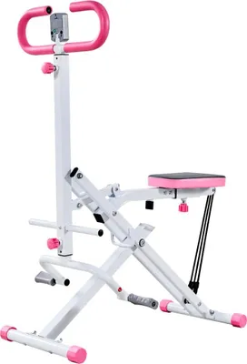 Produktbild von Kniebeugemaschine, Deep Squat Rowing Machine für zu Hause, einfach aufzubauen und zusammenklappbar, Trainingsgerät für Gesäßmuskeln mit 3 hochfesten Widerstandsbändern, Trainingsgerät für Gesäßmuskeln und Beine für zu Hause, weiß