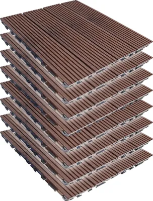 Immagine prodotto di Piastrelle in resina composita, materiale durevole, facile da installare, 8 piastrelle ++ favorevoli