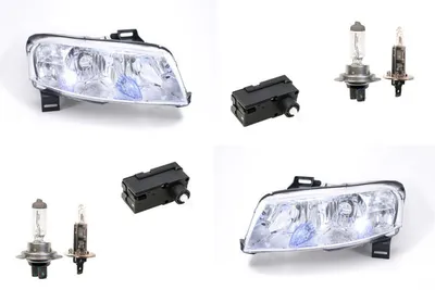 Produktbild von Scheinwerfer passend für Fiat Stilo Set Links Rechts Leuc. m. Stellmotor 51712716 0000046780797 46780797 51712710 0000046780792 4678079 Johns
