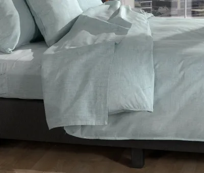 Produktbild von Zo!Home Bettwäsche Lino 1 Bettwäsche 240x220cm mit 2 Kopfkissen 60x70cm 100% Baumwolle Mint Green