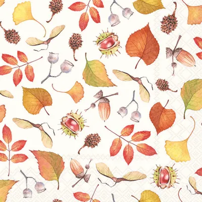 Produktbild von Servietten Papier 33x33cm 3-lagig mit Herbstzauber Motiv 20 Stück