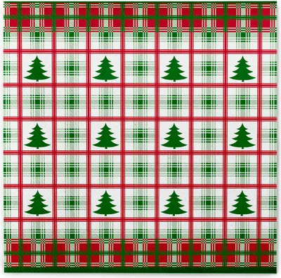 Produktbild von Sovie HORECA Weihnachtsserviette Klaus in Rot-Grün aus Linclass® Airlaid 40 x 40 cm, 50 Stück