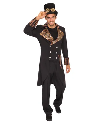 Produktbild von Kostüm Frack Steampunk Herren schwarz Größe: L