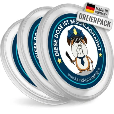 Produktbild von HUND IST KÖNIG Dosendeckel [3 Stk] Deckel für Dosen halten Tierfutter frisch & schließen Gerüche ein, lebensmittelechte Deckel für 200g/400g Konserven