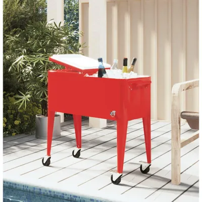 Immagine prodotto di Borsa frigo su ruote - Borsa frigo portatile - Borsa frigo con carrello - Borsa frigo per picnic - Capacità: 80 litri - Mantiene il cibo fresco fino a 72 ore