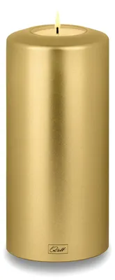 Theelichthaushalter in Kaarsform, Ø 8+10 cm, Kunststoff, inkl. Teelicht