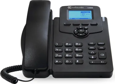 Produktbild von AudioCodes 405HD, IP-Telefon, Schwarz, Kabelgebundenes Mobilteil, SIP-Info, 2 Zeilen, Tasten