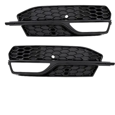 Produktbild von Set Wabendesign Nebelscheinwerfer Blende Schwarz Glanz passt für Audi A3 8V 12-16 nur S-Line