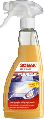 Produktbild von SONAX SN 1837570 HighSpeedWax (500 ml) blitzschnelle, hochwirksame Reinigungs- und Konservierungsemulsion für jeden Lacktyp | Art-Nr. 2882000