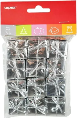 Obrázok produktu pre Strieborné darčeky 2 cm 12 ks.