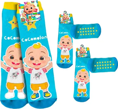 Obrázek produktu pro Cocomelon 2-pack protiskluzové ponožky pro děti velikost 27/30