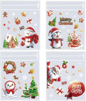 Produktbild von 200 Stück Selbstklebende Cellophantüten Klein für Weihnachten