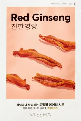 Immagine prodotto di Missha Air Fit Sheet Mask Ginseng Rosso 19g